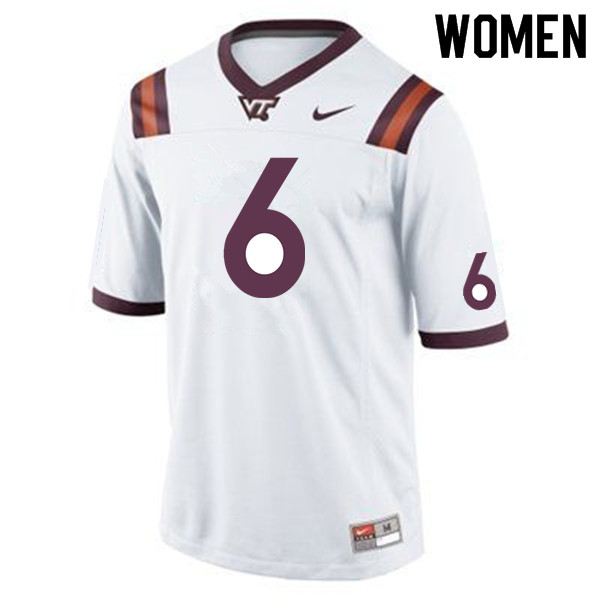 Women #6 Mook Reynolds Virginia Tech Hokies College Football Jerseys Sale-Maroon